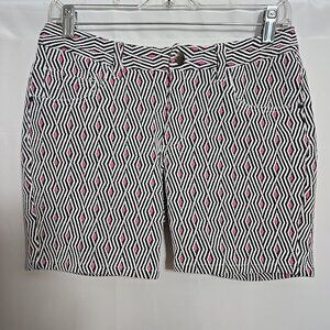 ST33LE Shorts Mens Size 28 Geometric 6" Inseam Stretch 5-Pocket Zig Zags